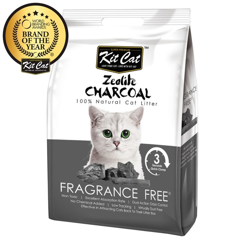 Kit Cat Zeolite Charcoal Frangrance Free цеолитовый комкующийся наполнитель - 4 кг 23114