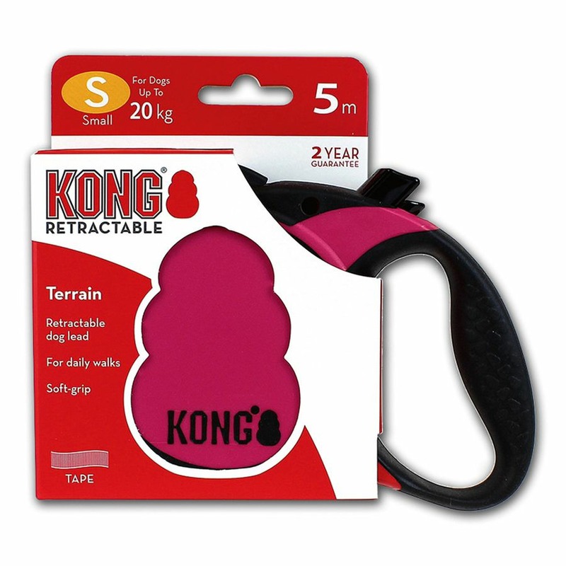 Kong рулетка Terrain S (до 20 кг) лента 5 метров фуксия премиум Китай 1 уп. х 1 шт. х 0.25 кг, цвет розовый
