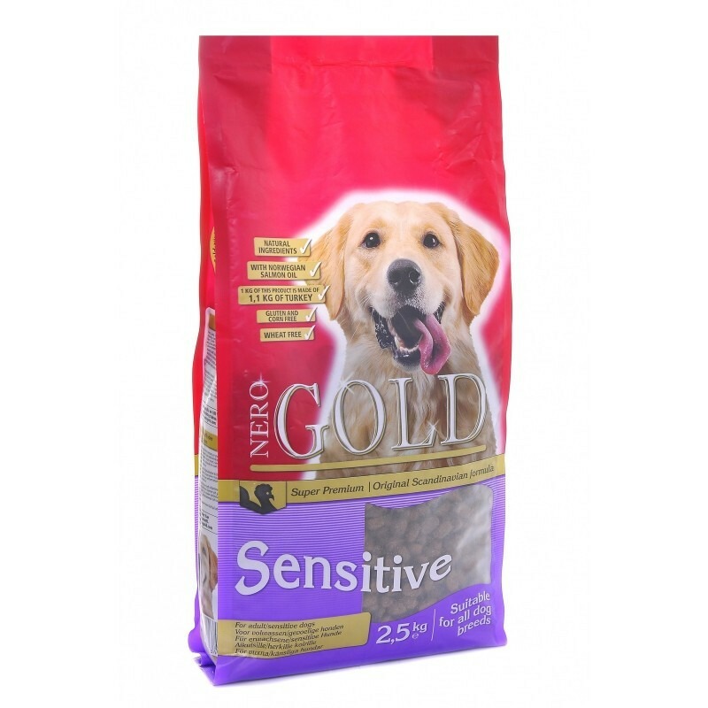 NERO GOLD Nero gold sensitive turkey для чувствительных собак с индейкой и рисом сухой корм для собак nero gold при склонности к избыточному весу индейка 12 кг