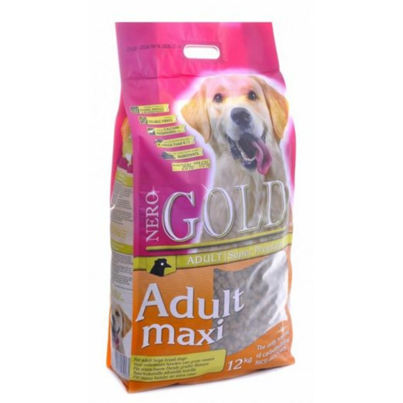 Nero Gold Adult Dog Maxi сухой корм для собак крупных пород nero gold adult dog maxi сухой корм для собак крупных пород