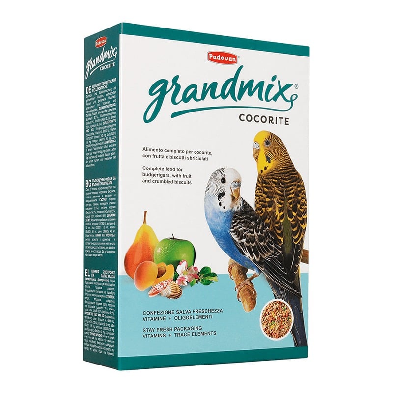 Корм Padovan Grandmix cocorite для волнистых попугаев комплексный основной корм для птиц padovan grandmix cocorite для волнистых попугаев 1кг