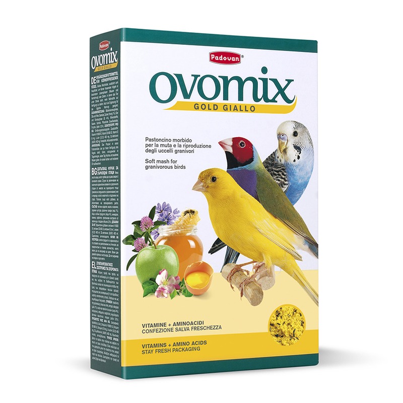 Корм Padovan Ovomix Gold giallo для птенцов комплексный яичный цена и фото