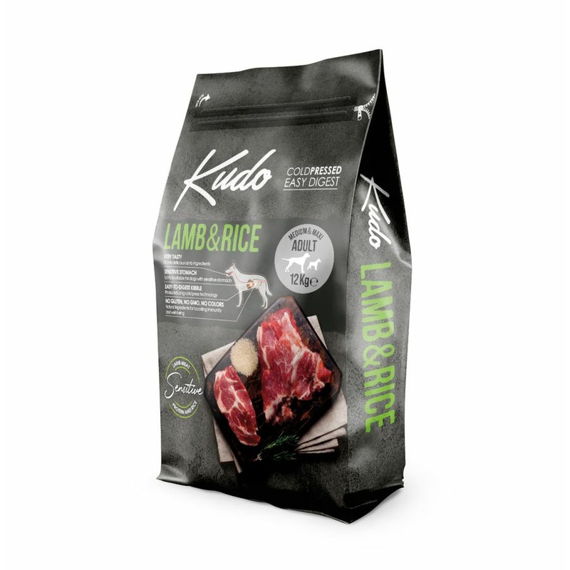 Kudo Kudo Lamb & Rice Medium & Maxi Adult сухой корм для взрослых собак средних и крупных пород с чувствительным пищеварением, с ягненком и рисом