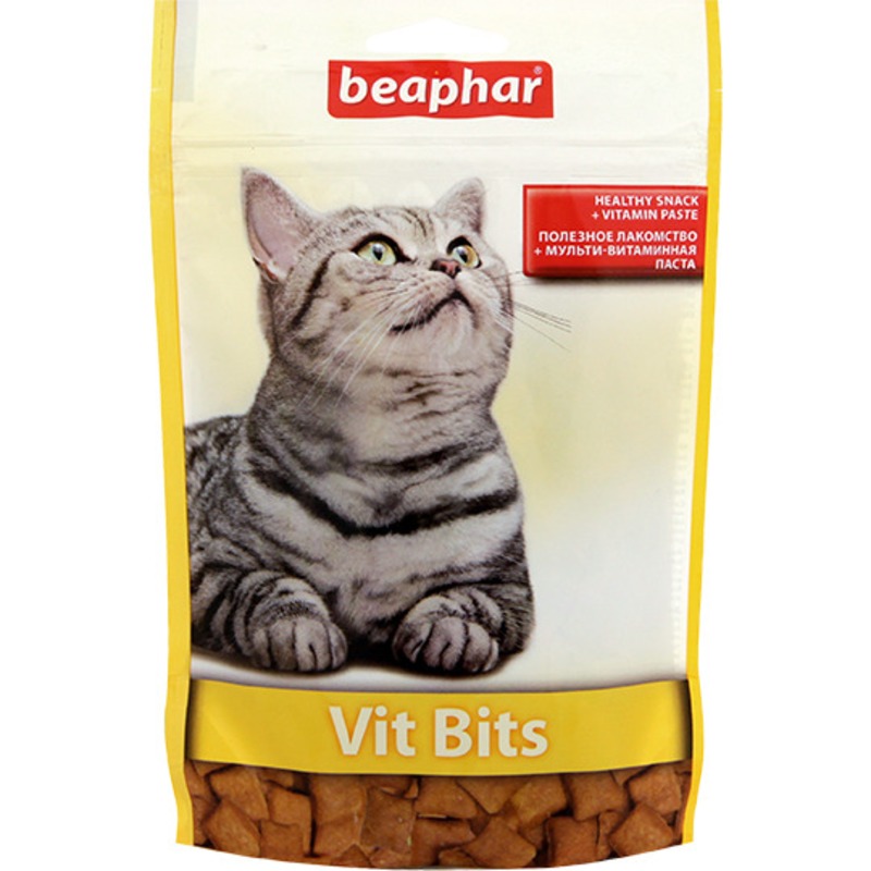 Лакомство Beaphar Vit-Bits для кошек - 150 шт подушечки beaphar cat a dent bits для кошек для чистки зубов 35 г