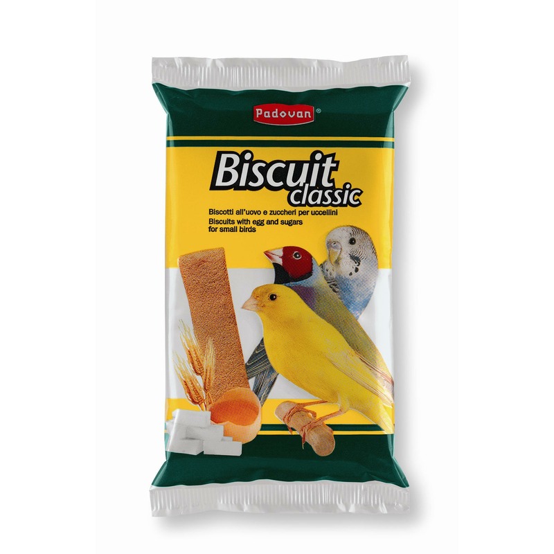 Лакомство бисквит Padovan Biscuit classic для декоративных птиц сладкие яичные - 30 г 23424