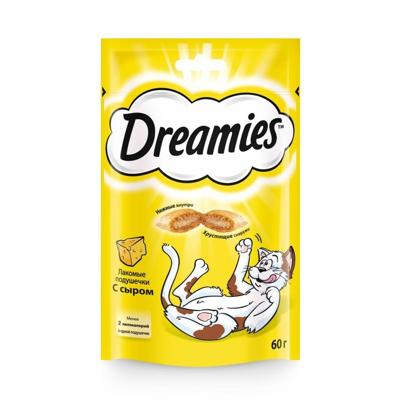 Dreamies Dreamies лакомые подушечки для кошек с сыром 60 г лакомство для кошек dreamies подушечки с сыром 360 г шоу бокс