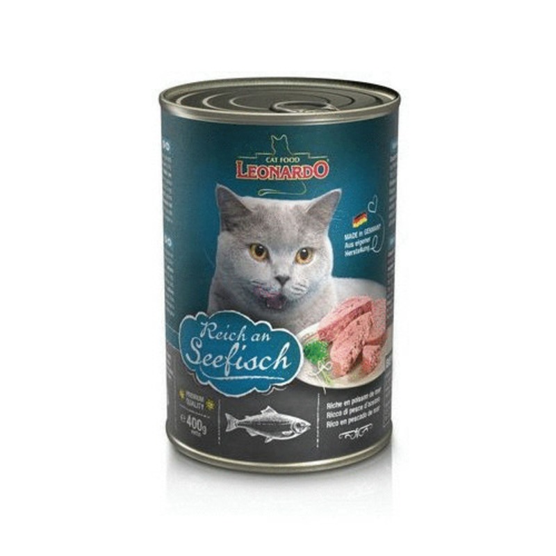 Leonardo Quality Selection влажный корм для кошек, фарш из морской рыбы, в консервах - 400 г (12 шт) LEO-756206 - фото 1
