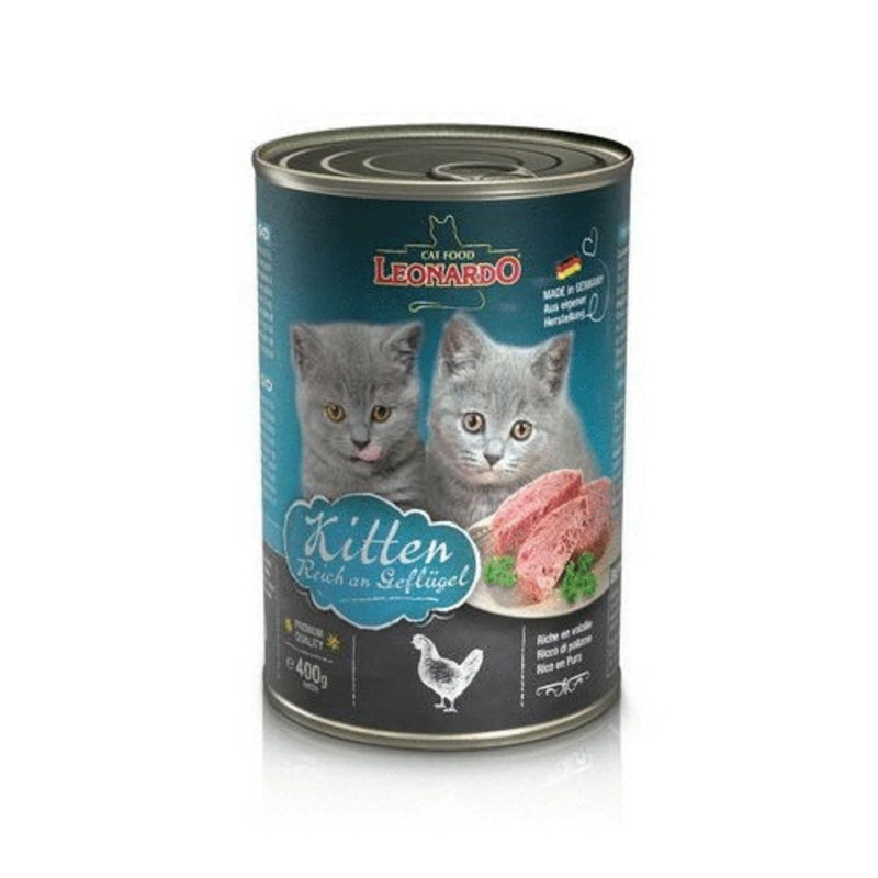 Leonardo Quality Selection влажный корм для котят, фарш из птицы, в консервах - 400 г (1 шт) LEO-756249 - фото 1