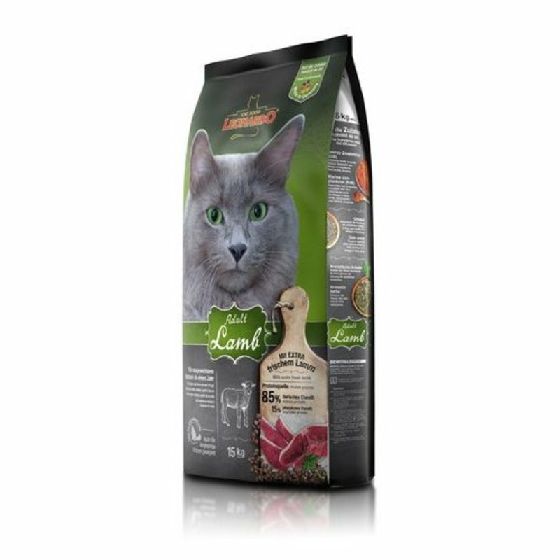 Leonardo Adult Lamb сухой корм для кошек при пищевой аллергии, с ягненком и рисом