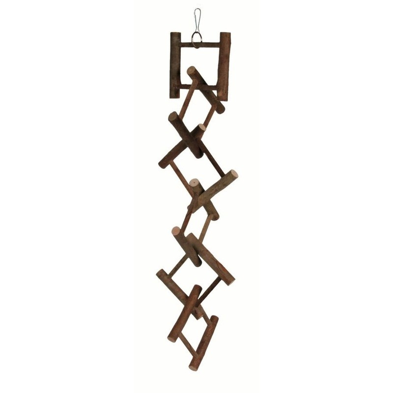 Лестница Trixie для попугаев 12 ступенек 50 см деревянная лестница trixie для хомяков подвесная двойная с веревкой 27 5х10 5х16 см деревянная
