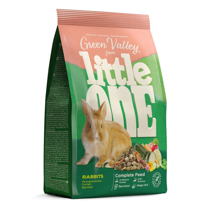 цена Little One корм Зеленая долина для кроликов из разнотравья - 750 г