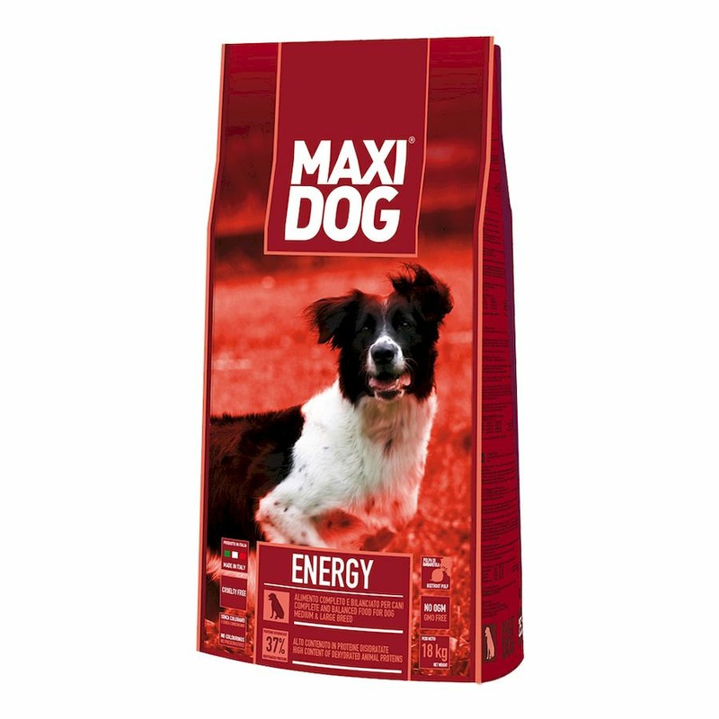 Maxi Dog Energy сухой корм для собак с высокой активностью, с высоким содержанием белка - 18 кг спрей приучает
