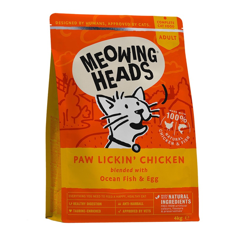 Meowing Heads Paw Lickin’ Chicken сухой корм для кошек, беззерновой, с курицей и рисом