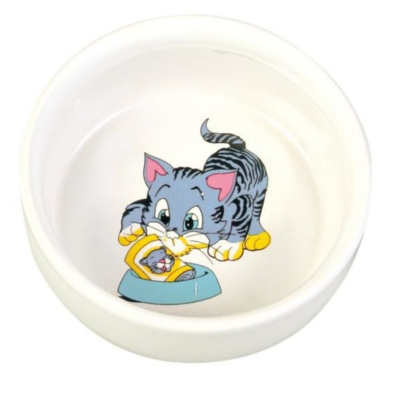 цена Миска Trixie для кошек керамическая 300 мл/Ф11 см