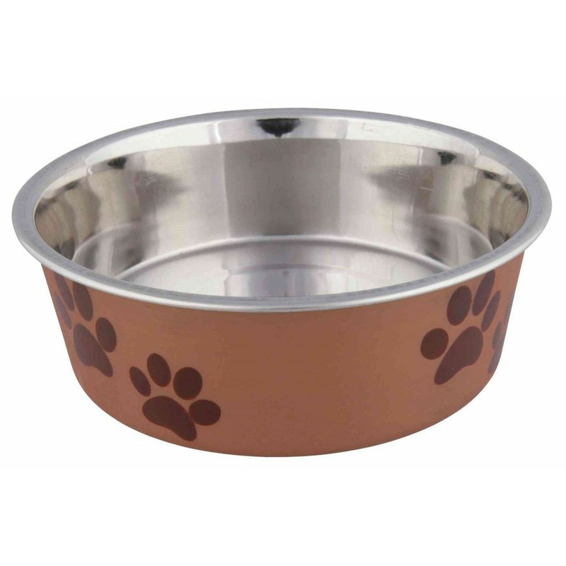 Миска Trixie для собак стальная с цветным покрытием 0,25 л/ø12 см миска для собак trixie для длинноухих пород собак стальная с пластиковым покрытием ф 19см 900мл