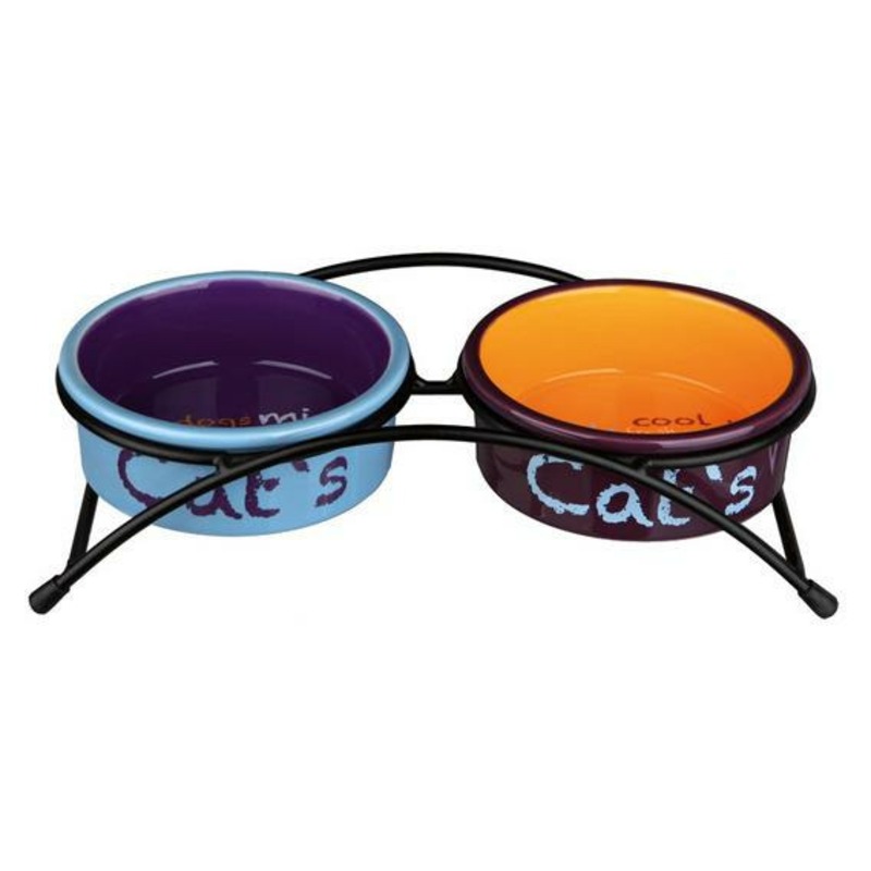 Миски Trixie для кошек на подставке керамическая 0,3 л/12 см - 2 шт миска trixie для кошек керамическая овальная 0 2 л 15×10 см