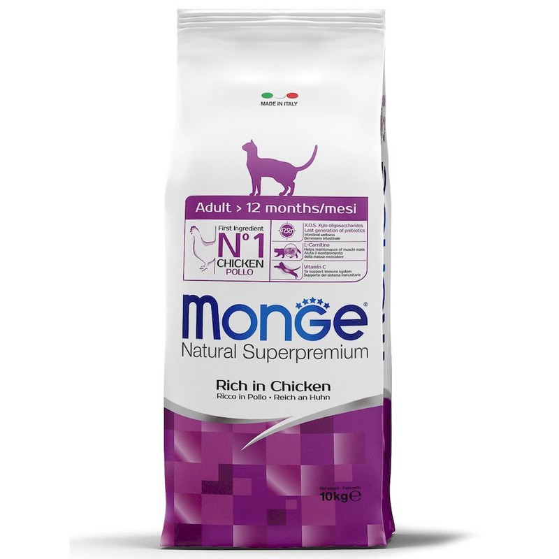цена Monge Cat Daily Line полнорационный сухой корм для кошек, с курицей - 10 кг