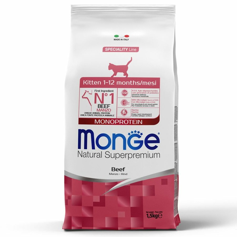 Monge Cat Speciality Line Monoprotein полнорационный сухой корм для котят и беременных кошек, с говядиной 48766