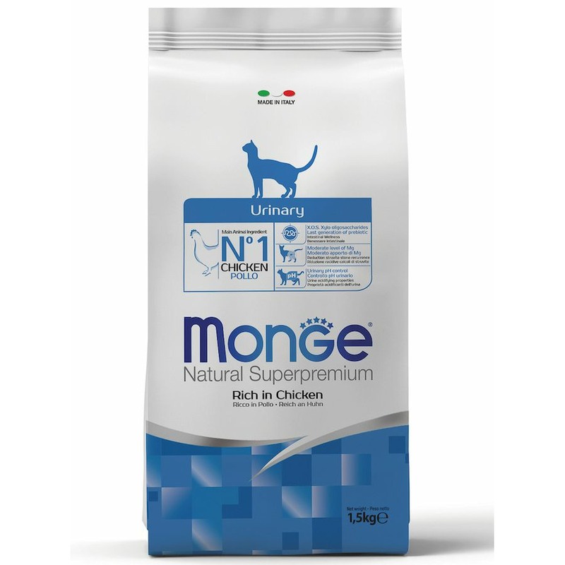 Monge Cat Daily Line Urinary полнорационный сухой корм для кошек, для профилактики мочекаменной болезни, с курицей - 1,5 кг