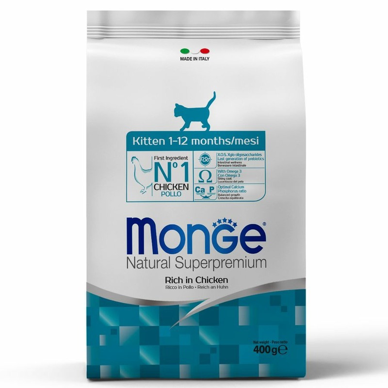 цена Monge Cat Daily Line полнорационный сухой корм для котят, с курицей - 400 г