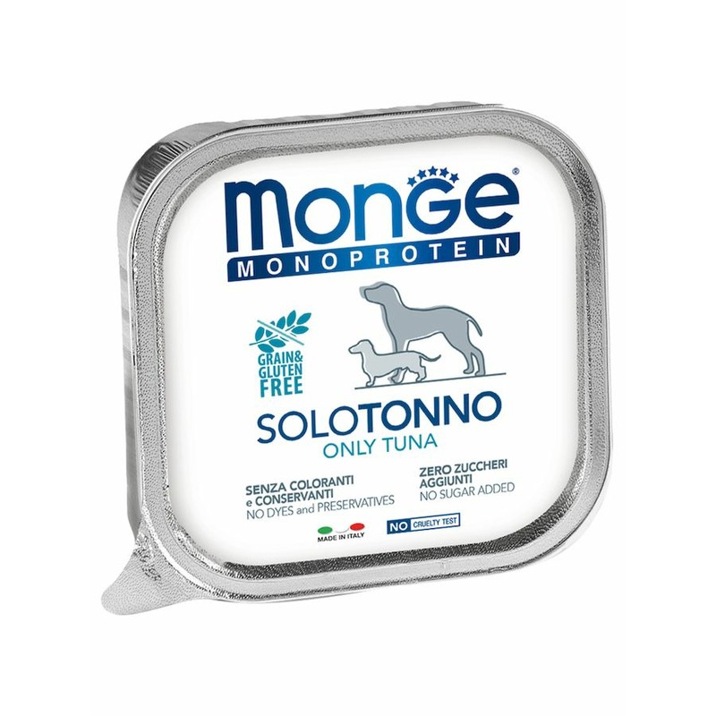 monge dog monoprotein solo полнорационный влажный корм для собак беззерновой паштет с тунцом в ламистерах 150 г Monge Dog Monoprotein Solo полнорационный влажный корм для собак, беззерновой, паштет с тунцом, в ламистерах - 150 г