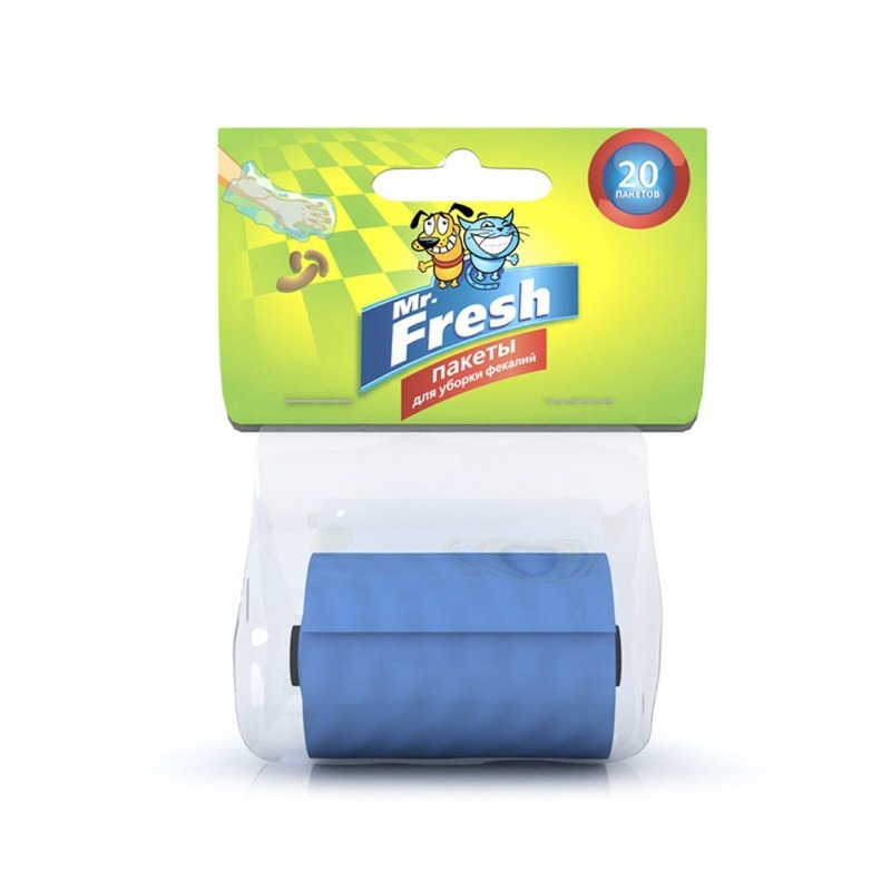 Mr. Fresh Пакеты для уборки фекалий 20 шт gigwi pet care пакеты для уборки фекалий 5 рулонов