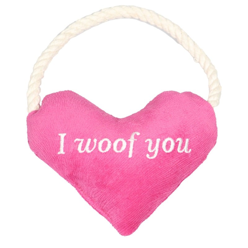 Mr.Kranch игрушка для собак мелких и средних пород, сердечко с канатом и пищалкой, розовое - 15х12х4 см цена и фото