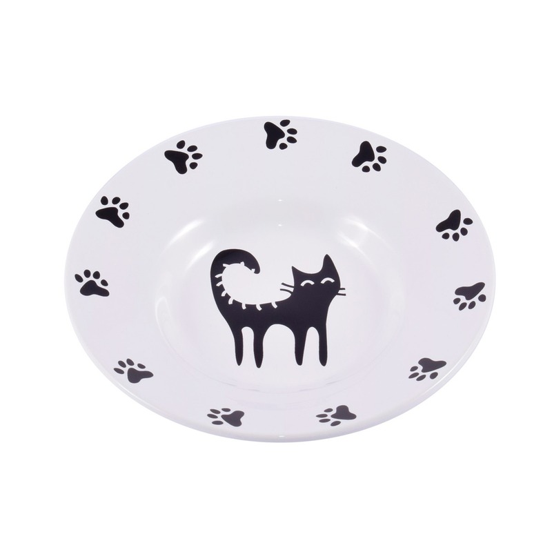 Mr.Kranch миска-блюдце для кошек, керамическая, белая - 140 мл ферпласт миска venere small керамическая с ушками