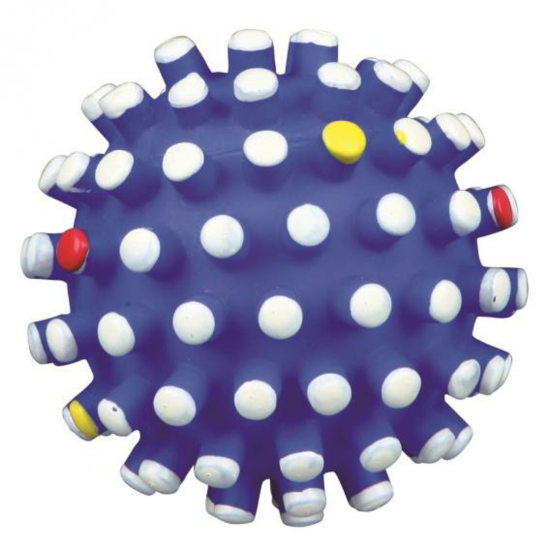 Мяч Trixie для собак игольчатый с пищалкой Ф10 см виниловый гнездо trixie для канарейки ф10 см металлическое