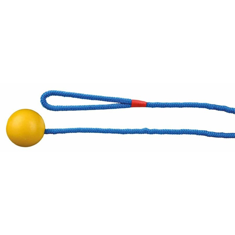 Мяч Trixie для собак на веревке 100 см Ф5 см hagen bomber мяч светящийся с ручкой на веревке оранжевый для собак 17 см