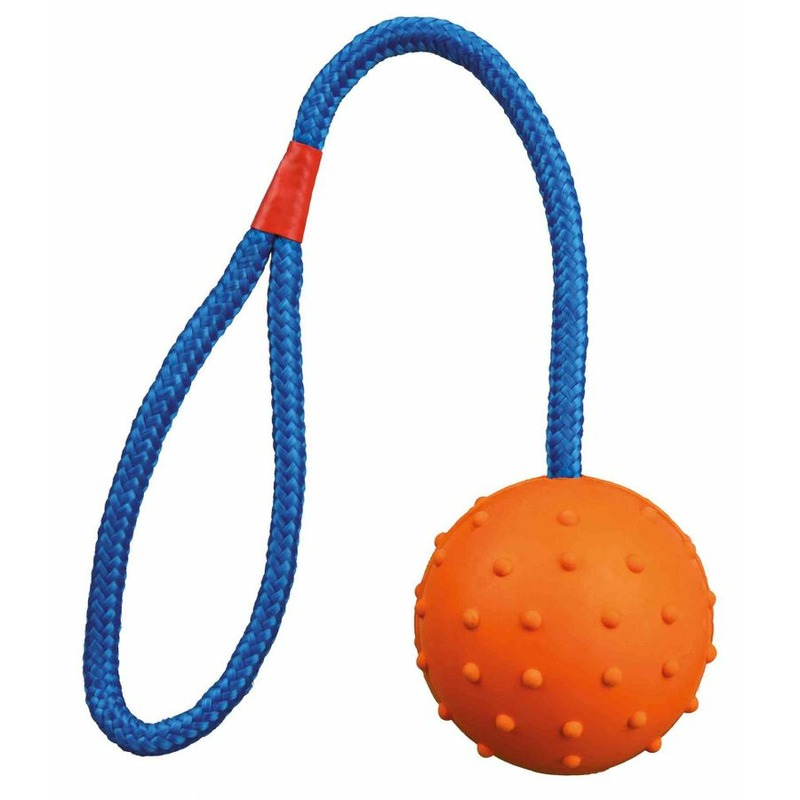 Мяч Trixie для собак на веревке 30 см Ф6 см