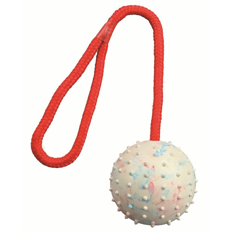Мяч Trixie для собак на веревке 30 см Ф7 см