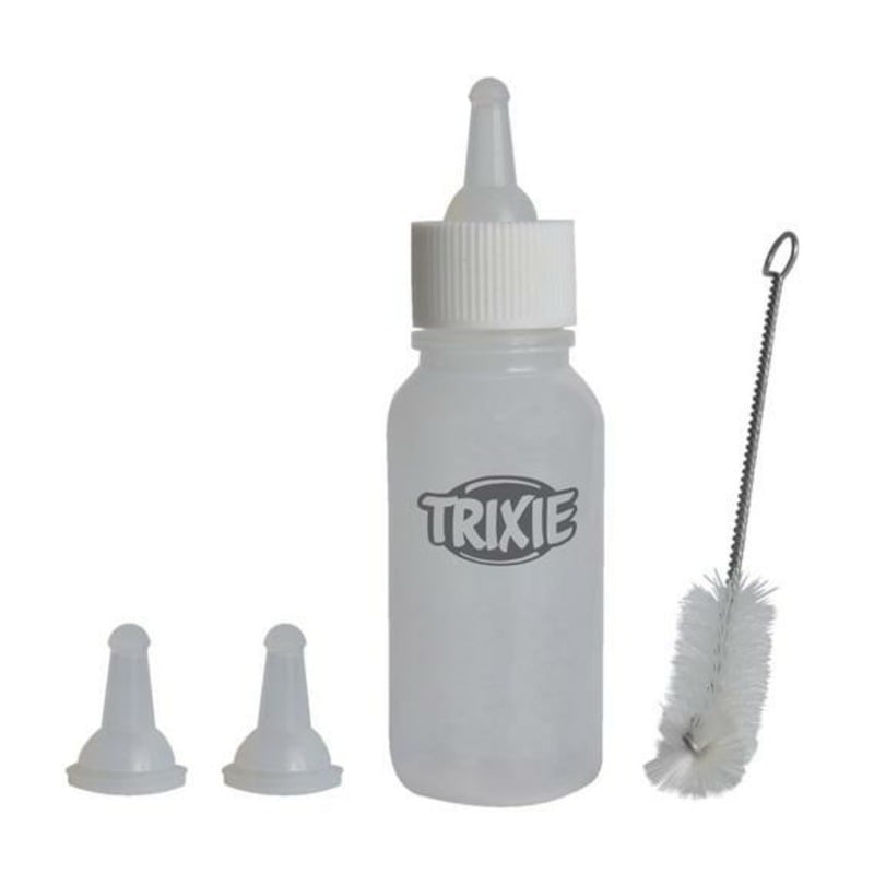 Набор для кормления Trixie для котят 1 бутылочка 57 мл 3 соски ершик для мытья цена и фото