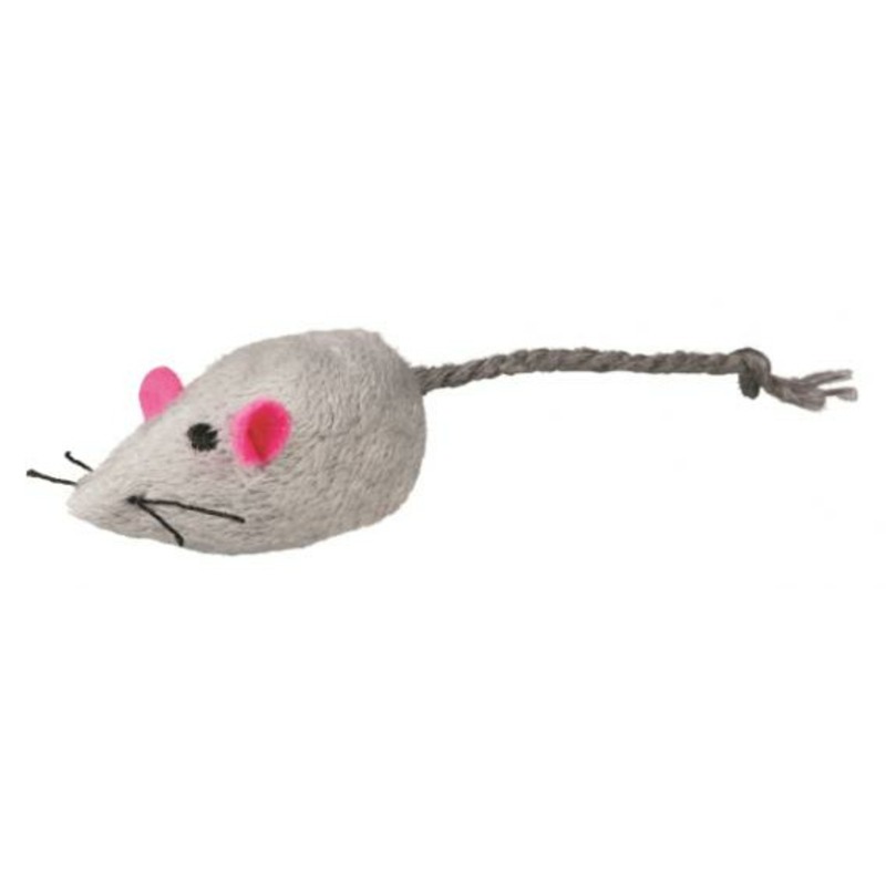 цена Игрушка-мышка Trixie для кошек с колокольчиком 5 см плюшевая