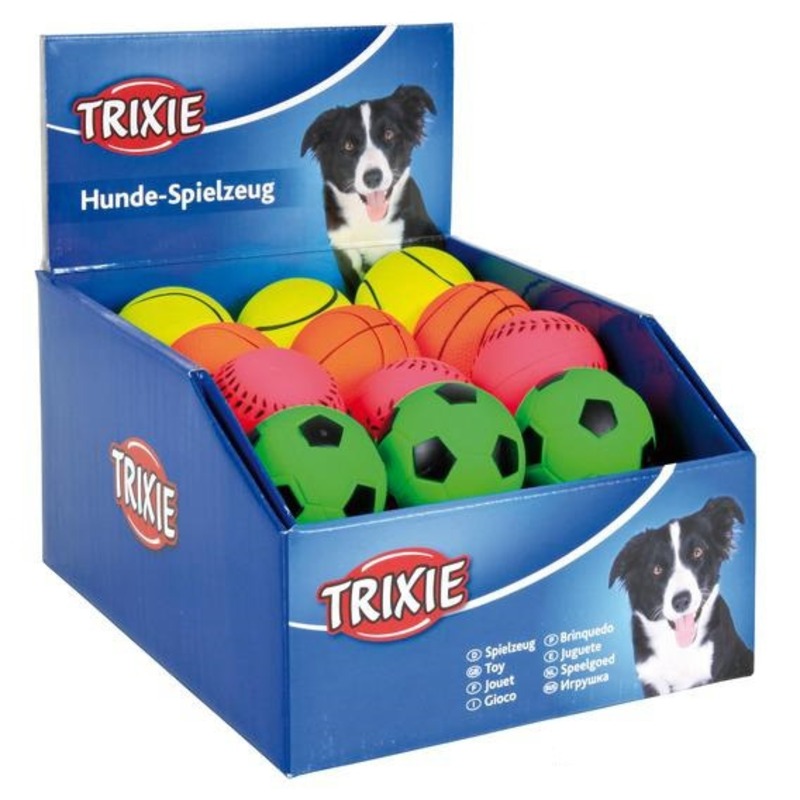 Игрушка-мячик Trixie для собак Ф6 см ворсо-резиновая trixie мяч веревочный для кошек ф6 5 см