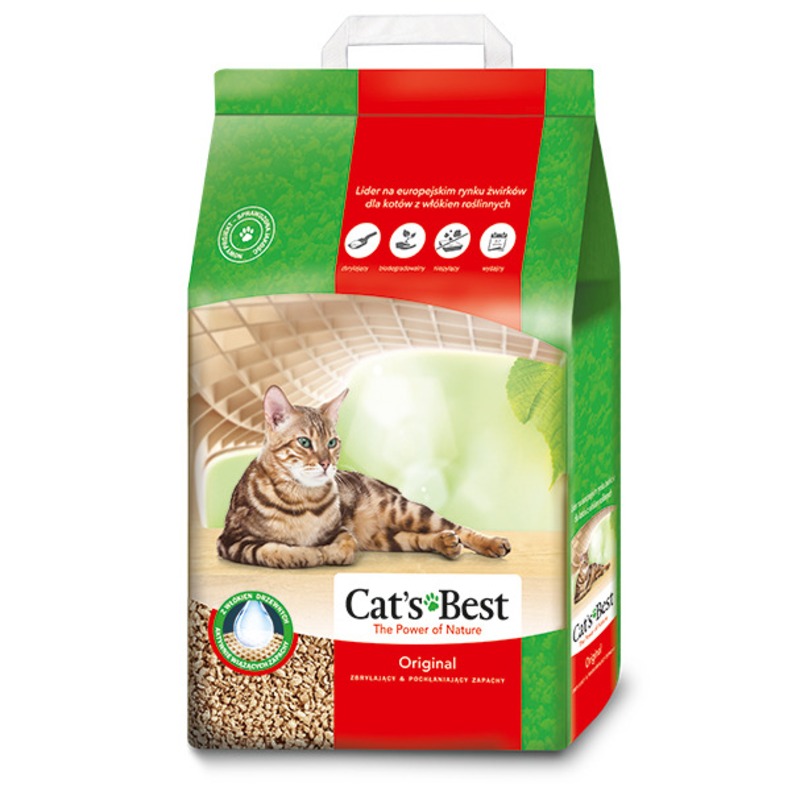 Наполнитель Cats Best Original древесный комкующийся - 10 л - 4,3 кг cats best наполнитель cats best smart pellets древесный комкующийся
