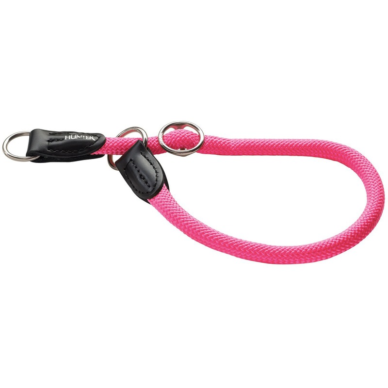 Hunter ошейник-удавка для собак Freestyle Neon 55/10 нейлоновая розовый неон цена и фото