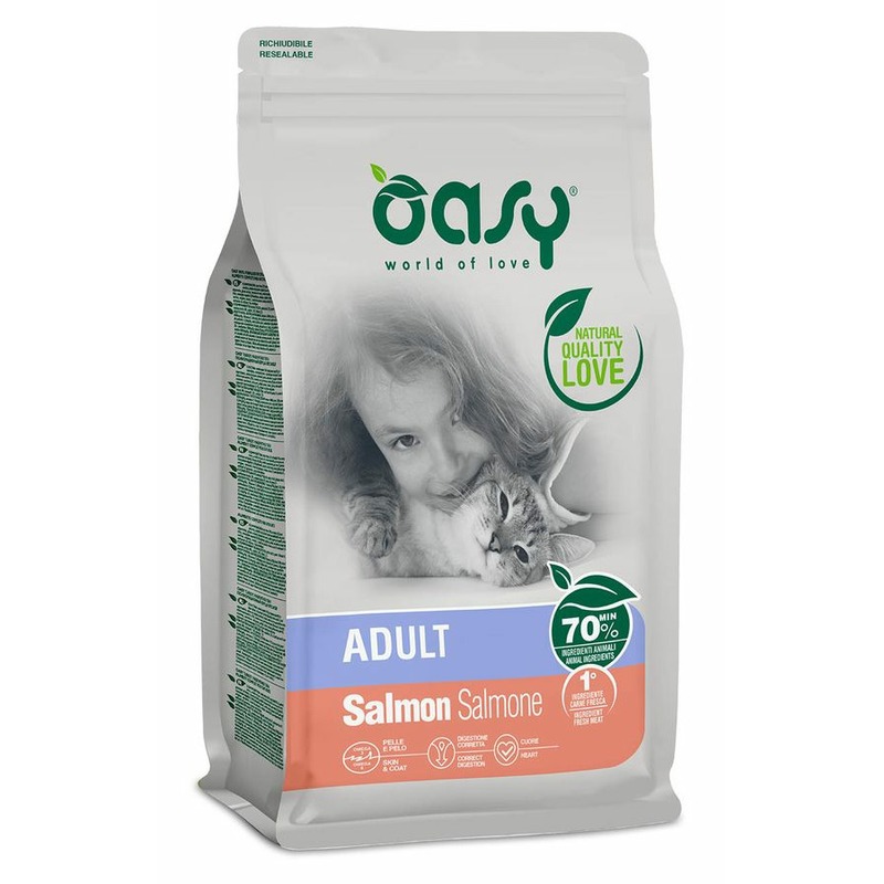 Oasy Dry Professional сухой корм для взрослых кошек с лососем - 7,5 кг цена и фото