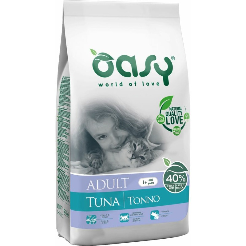 Oasy Dry Cat Adult Tuna сухой корм для взрослых кошек с тунцом - 1,5 кг