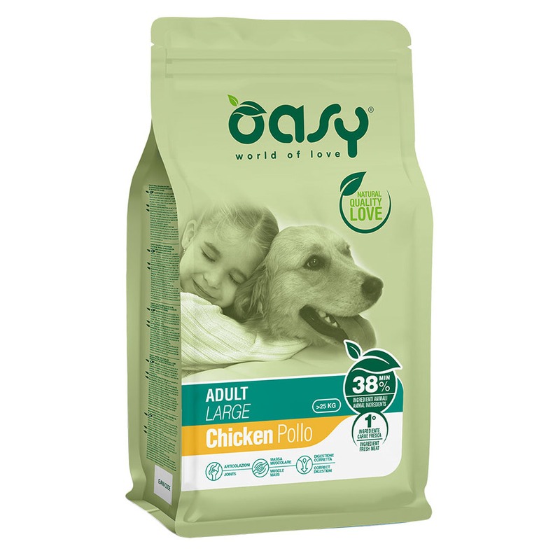 Oasy Dry Large Breed Professional сухой корм для взрослых собак крупных пород с курицей - 12 кг oasy dry medium breed professional сухой корм для взрослых собак средних пород с курицей 12 кг