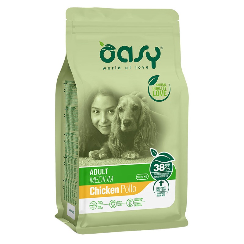 Oasy Dry Medium Breed Professional сухой корм для взрослых собак средних пород с курицей - 12 кг 37318