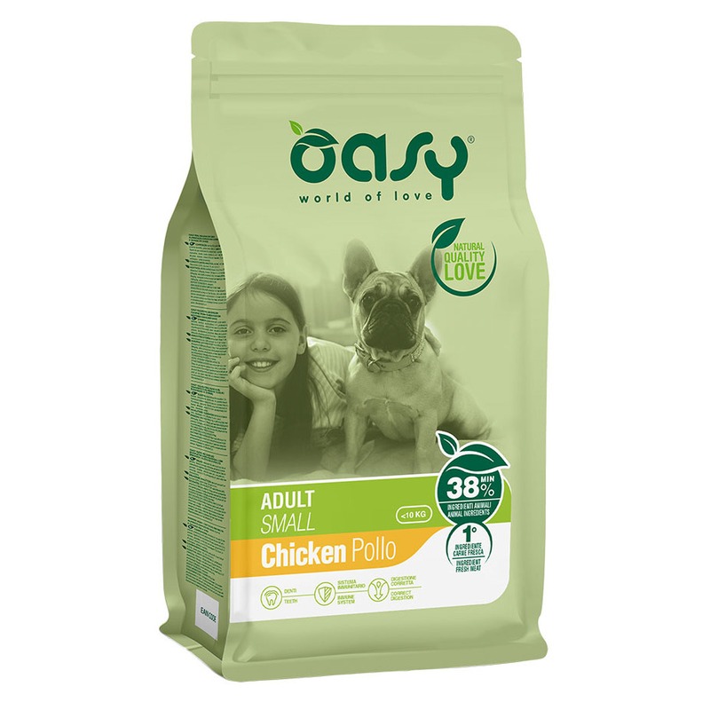 Oasy Dry Small Breed Professional сухой корм для взрослых собак мелких пород с курицей - 1 кг 37317