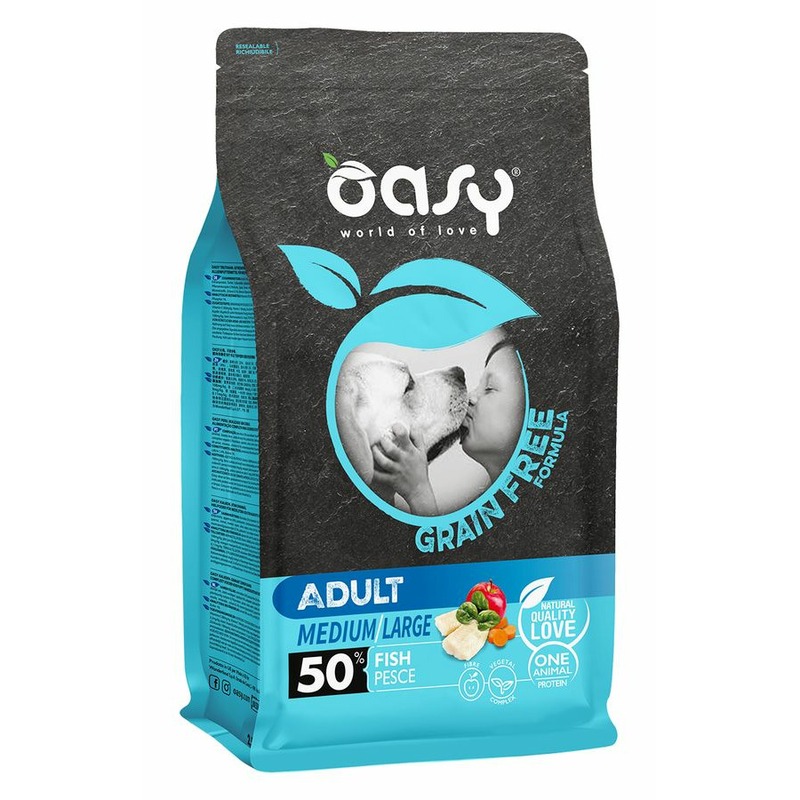 Oasy Dry Grain Free Medium & Large Professional сухой корм для взрослых собак средних и крупных пород беззерновой с рыбой сухой корм blitz holistic grain free adult beef