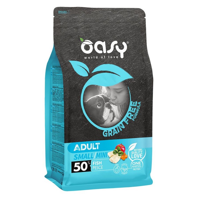 Oasy Dry Grain Free Small / Mini Breed Professional сухой корм для взрослых собак мелких и миниатюрных пород беззерновой с рыбой - 2,5 кг 37362