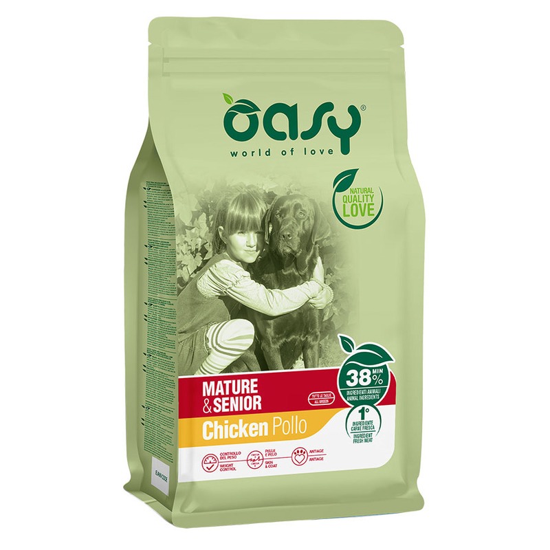 OASY Oasy Dry Dog Marure and Senior сухой корм для взрослых собак старше 6 лет с курицей - 3 кг