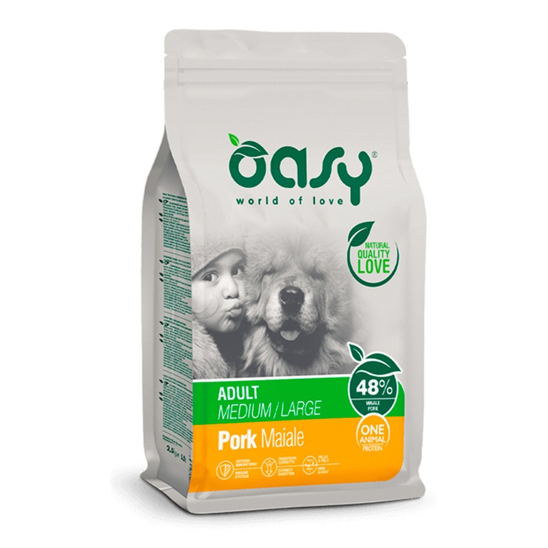 Oasy Dry OAP Medium/Large Breed Professional Монопротеин сухой корм для взрослых собак средних и крупных пород со свининой - 12 кг oasy dry oap medium