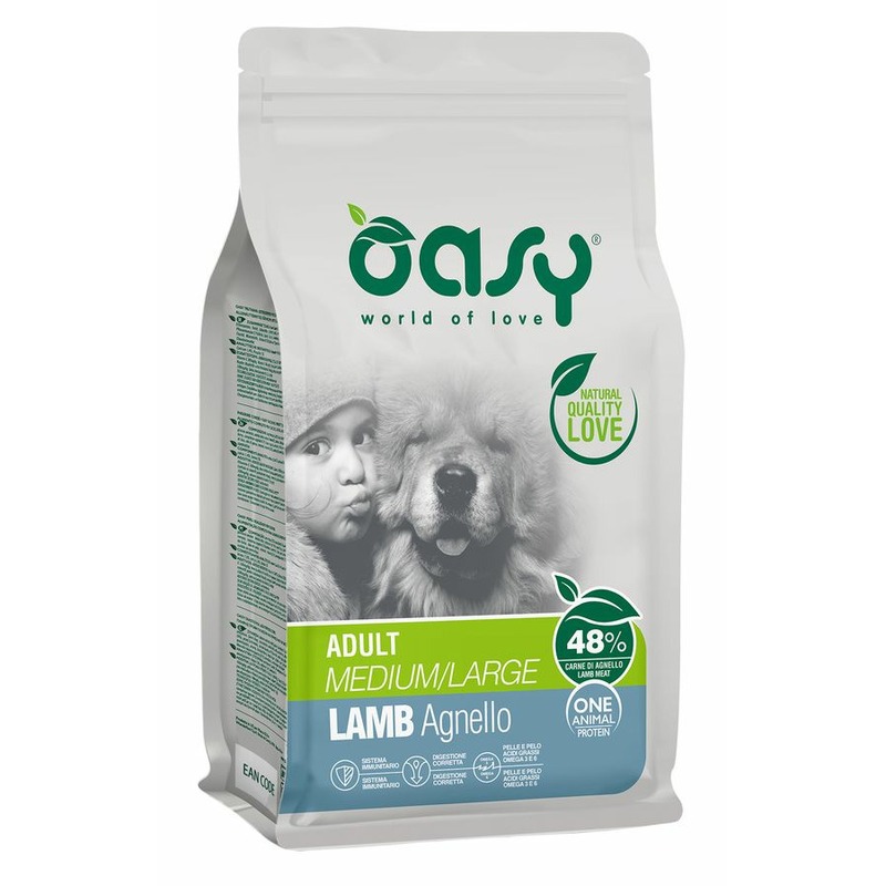 Oasy Dry OAP Medium/Large Breed Professional Монопротеин сухой корм для взрослых собак средних и крупных пород с ягненком oasy dry dog oap adult all breed монопротеин сухой корм для взрослых собак всех пород с ягненком