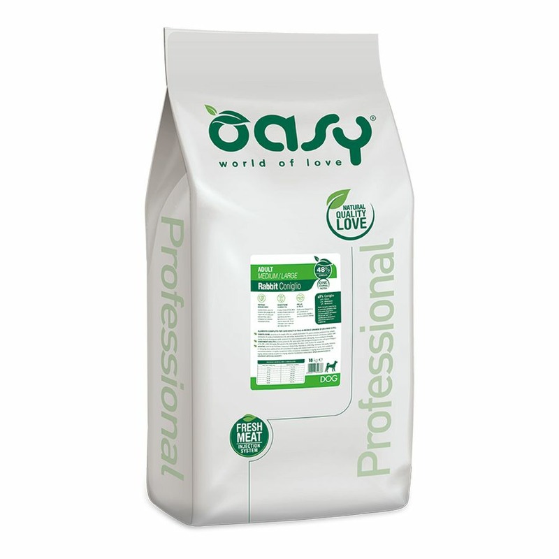 цена Oasy Dry OAP Medium & Large Breed Professional Монопротеин сухой корм для взрослых собак средних и крупных пород с кроликом