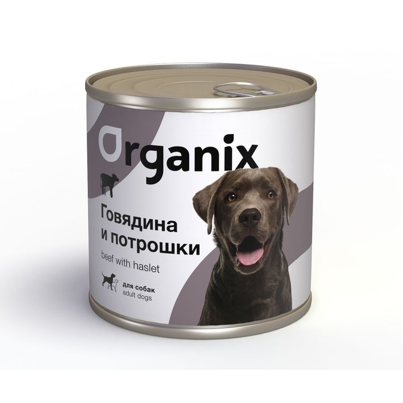 Organix влажный корм для собак, с говядиной и потрошками, в консервах - 750 г повседневный супер премиум Россия 1 уп. х 12 шт. х 9 кг 18071 - фото 1