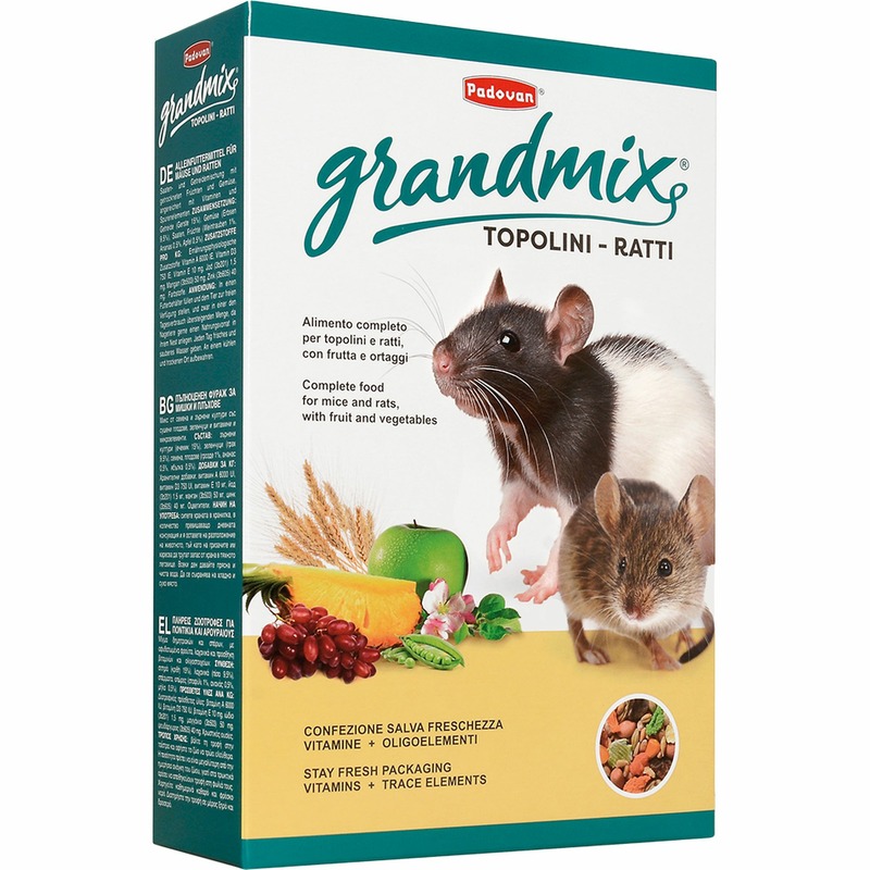 Padovan Grandmix Topolini E Ratti корм комплексный/основной для взрослых мышей и крыс